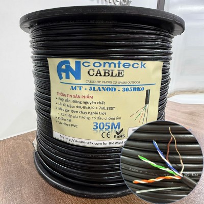 Cáp mạng CAT5e UTP đồng dầu chạy ngoài...