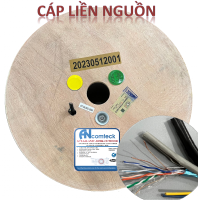 Cáp mạng liền nguồn Cat6A FTP + 2C lõi...