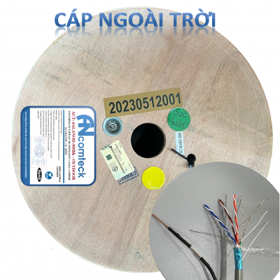 Cáp mạng CAT6A ngoài trời bọc bạc chống...
